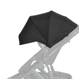 Black Luxe Canopy of Oscar Nu pram from Edwards & Co