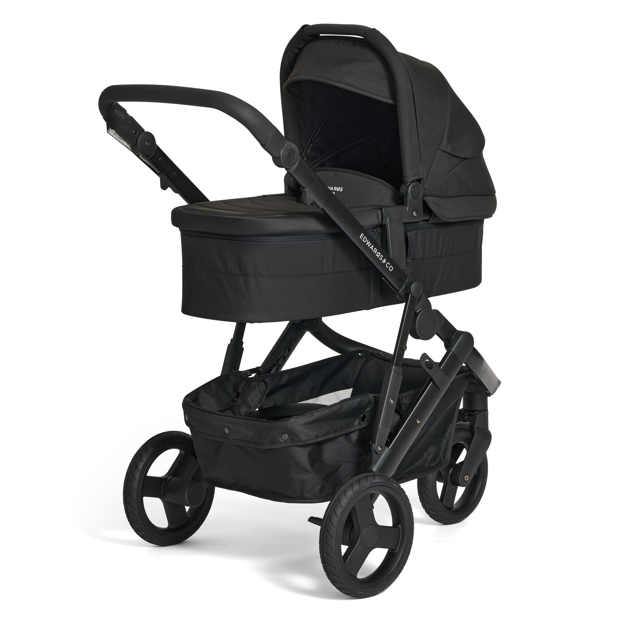 Black Oscar Nu with Carry Cot 3 on a white background