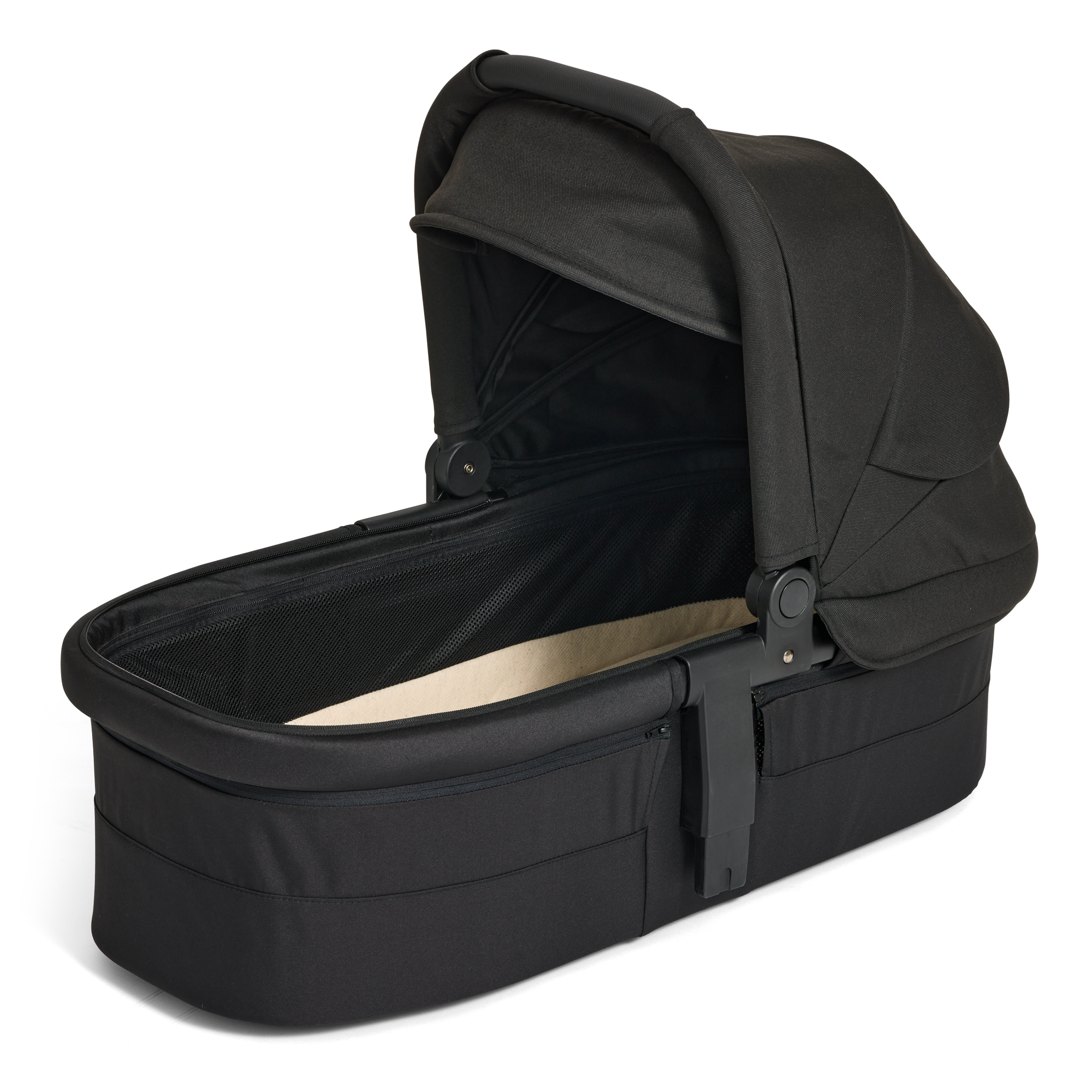 Black baby carry cot 3 on side view