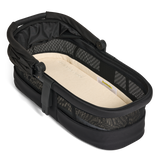 Black baby Carry Cot 3 with beige interior on a white background on the front view