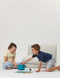 Kids playing with Rylee Recliner - Cloud