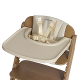 Frankie Highchair Walnut on a top view on a white background
