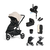 Sand Oscar Nu bundle with Carry Cot 3, car seats, and other pram's components from Edwards & Co
