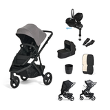 Slate Oscar Nu bundle with Carry Cot 3, car seats, and other pram's components from Edwards & Co