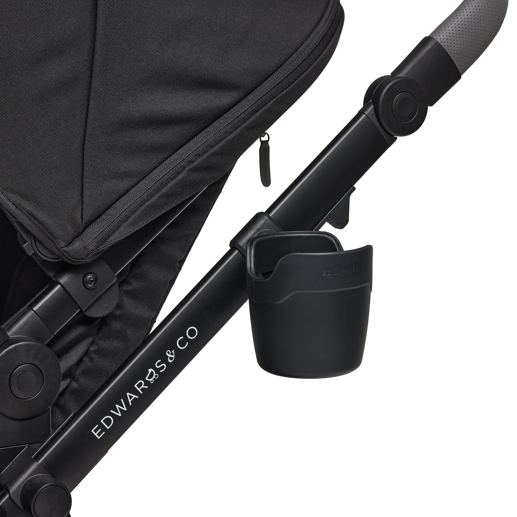 Cup holder attached to Oscar stroller