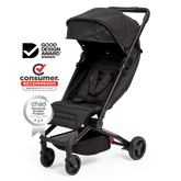 Otto Travel Pram in Black is recommended by Consumer Magazine
