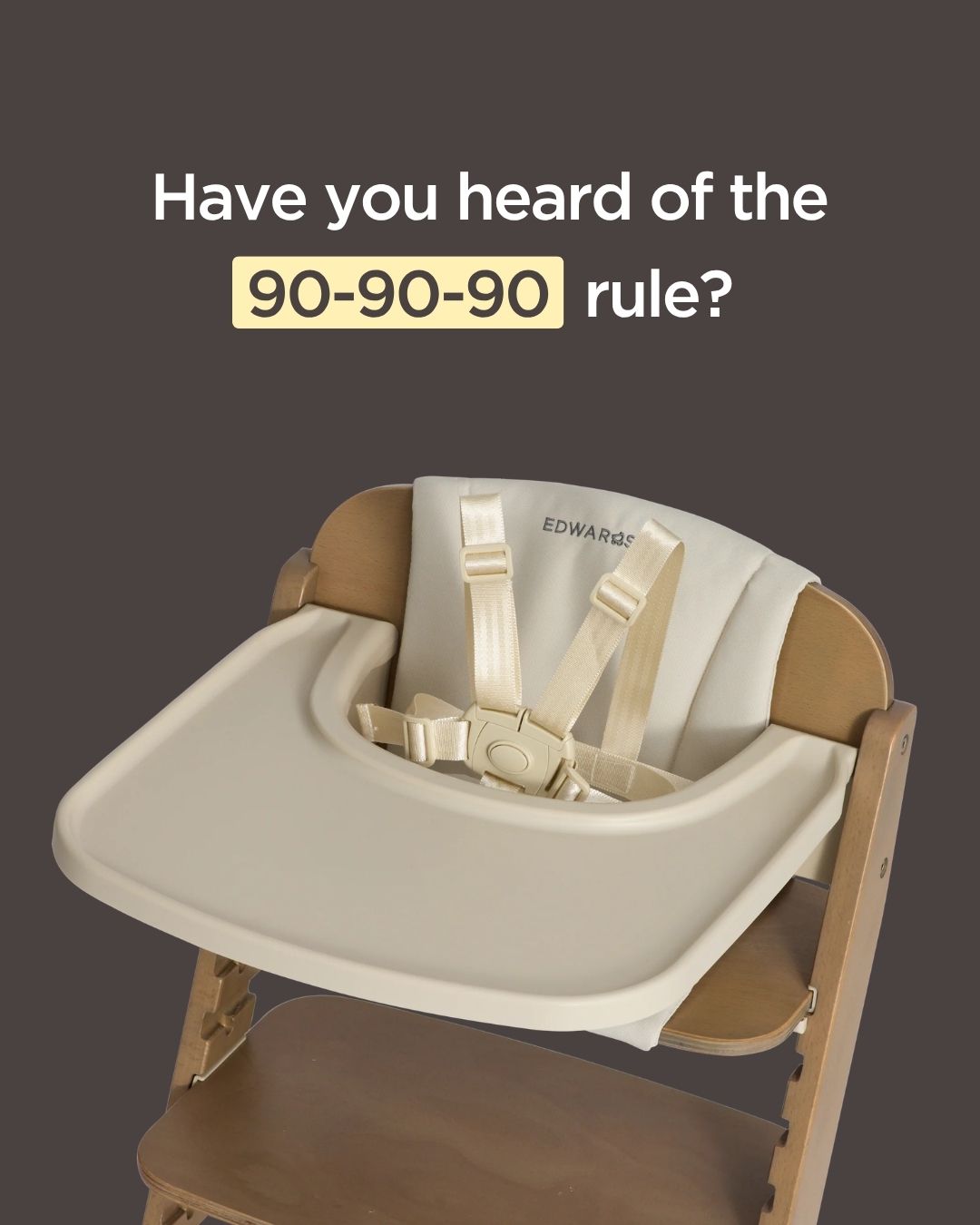 The 90-90-90 Method that guided the design of Frankie Highchair