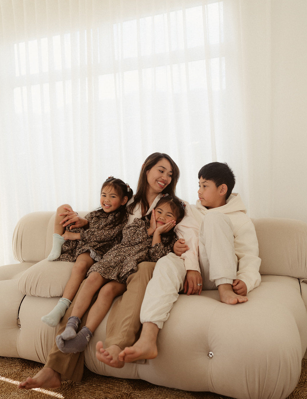 Aisha Tang with three kids 