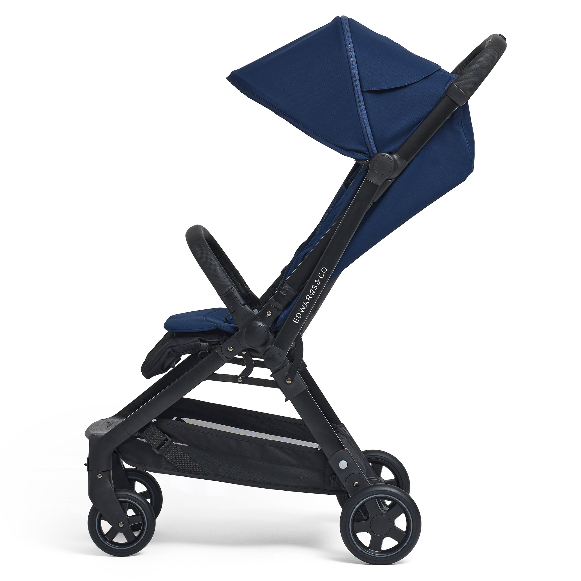 Midnight blue Lucci Travel Pram for airplanes