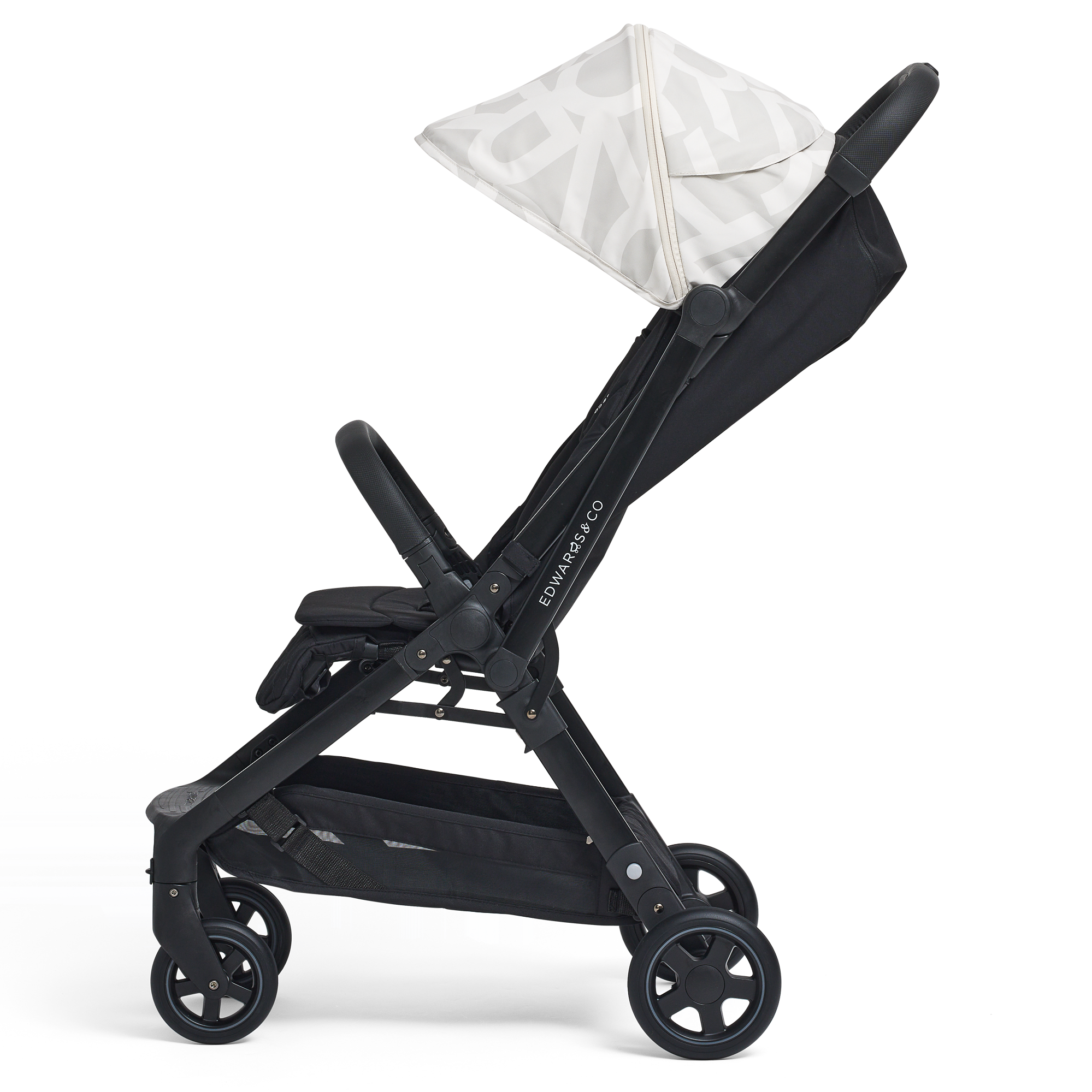 Lucci Arctic pram side view compact frame