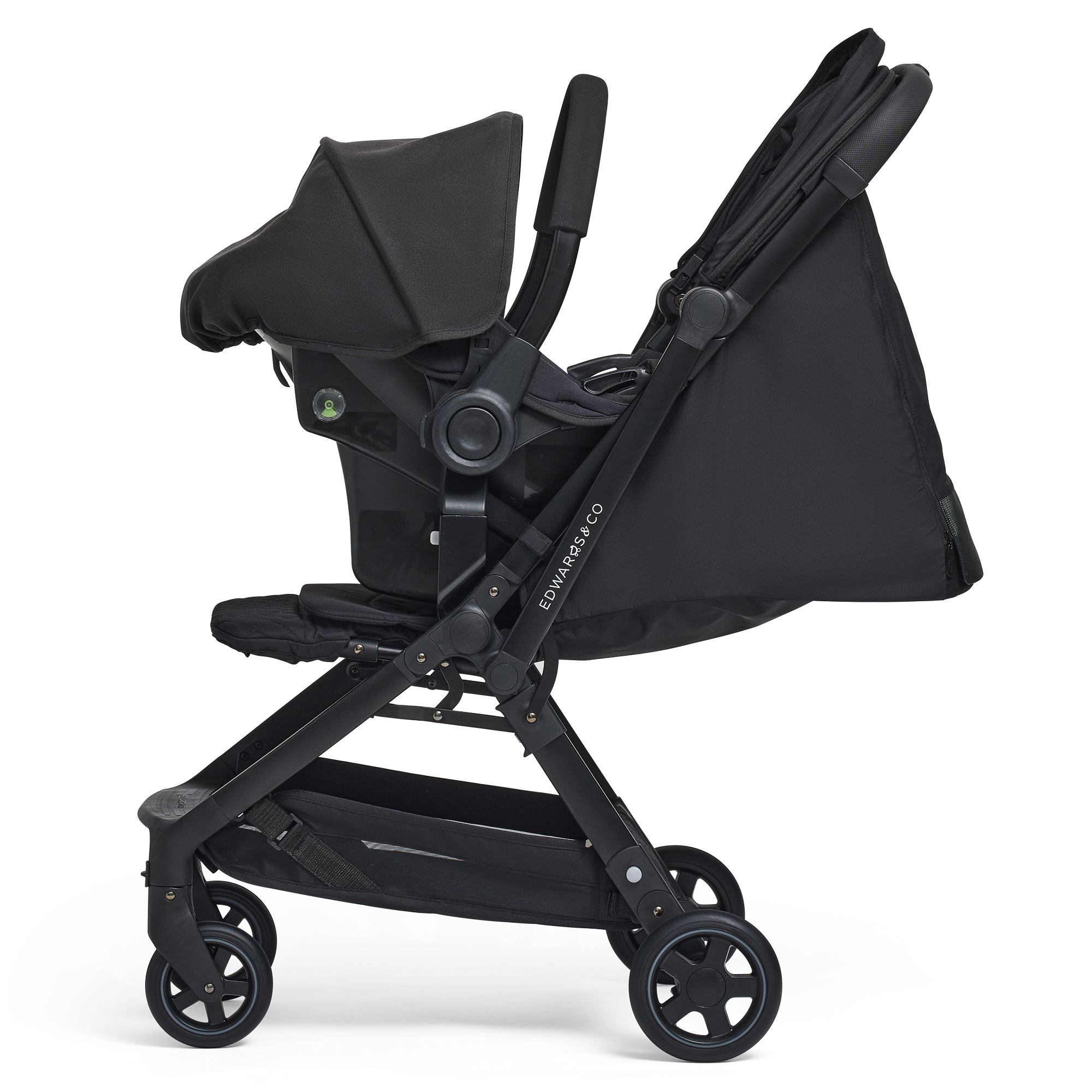 Lucci travel pram with attached capsule making a combo