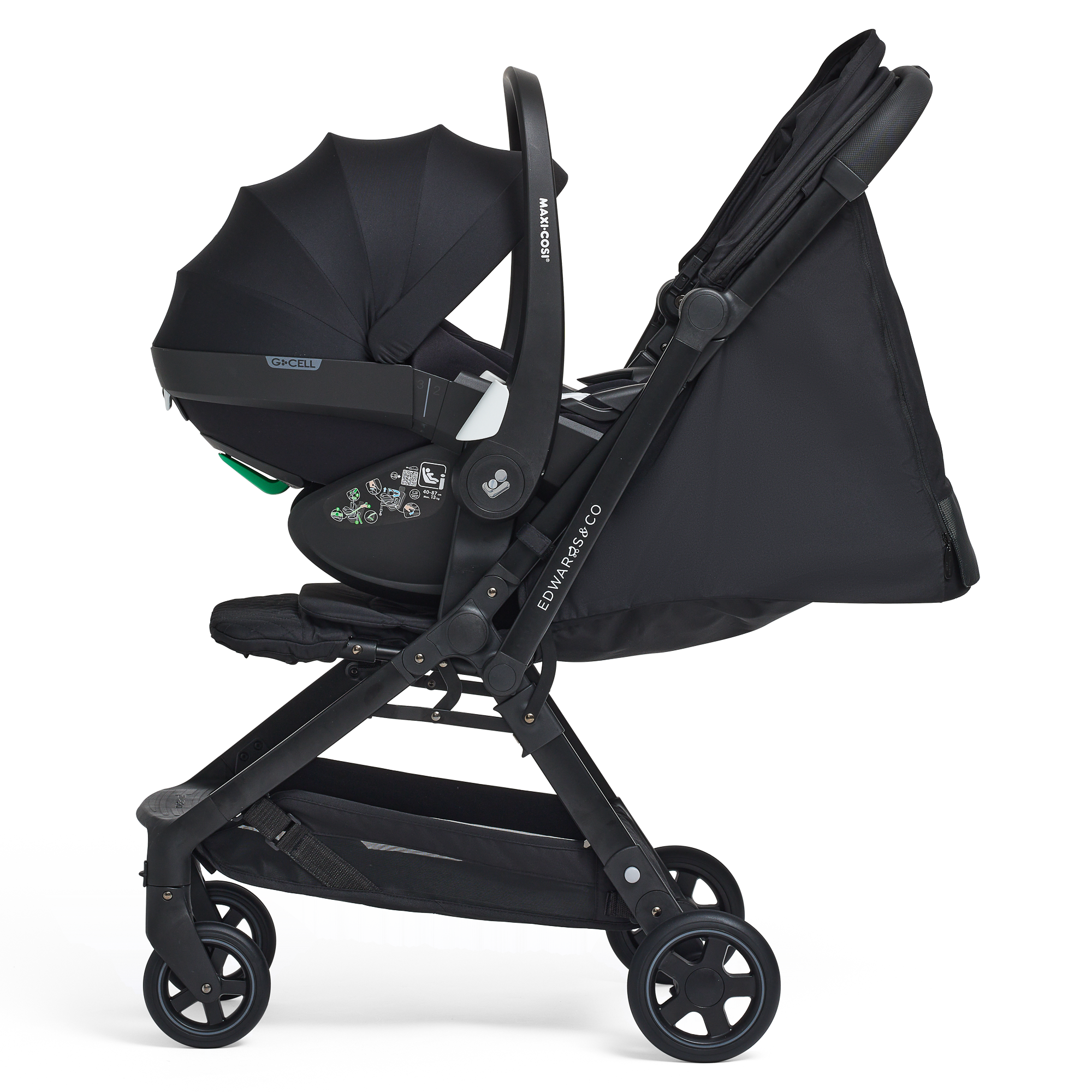 Lucci travel pram with Maxi-Cosi car seat