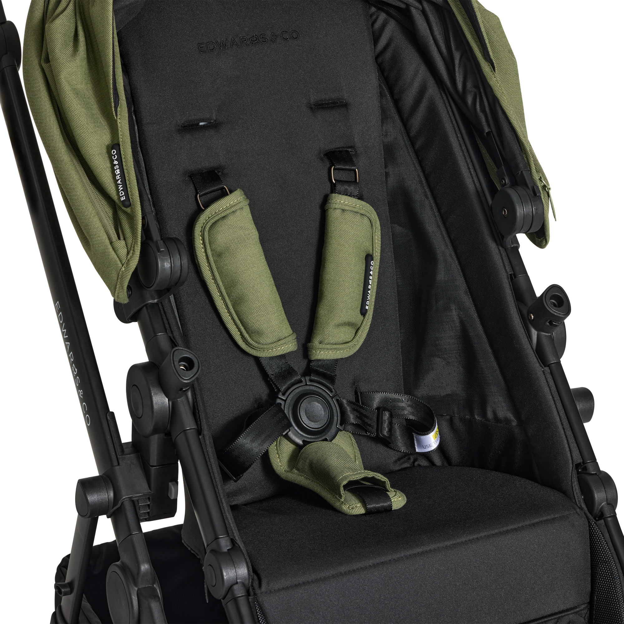 Close-up of Oscar Nu Fern pram seat