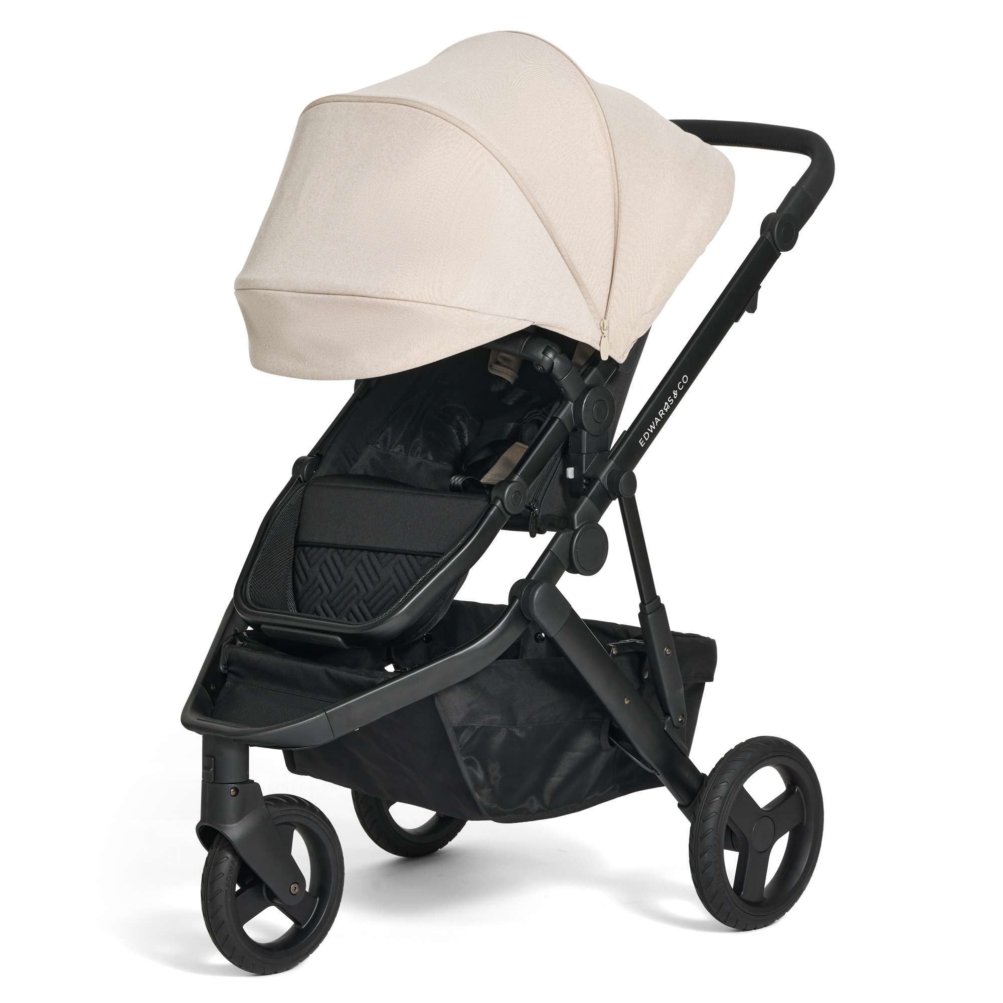 Oscar Nu Sand pram with canopy extended