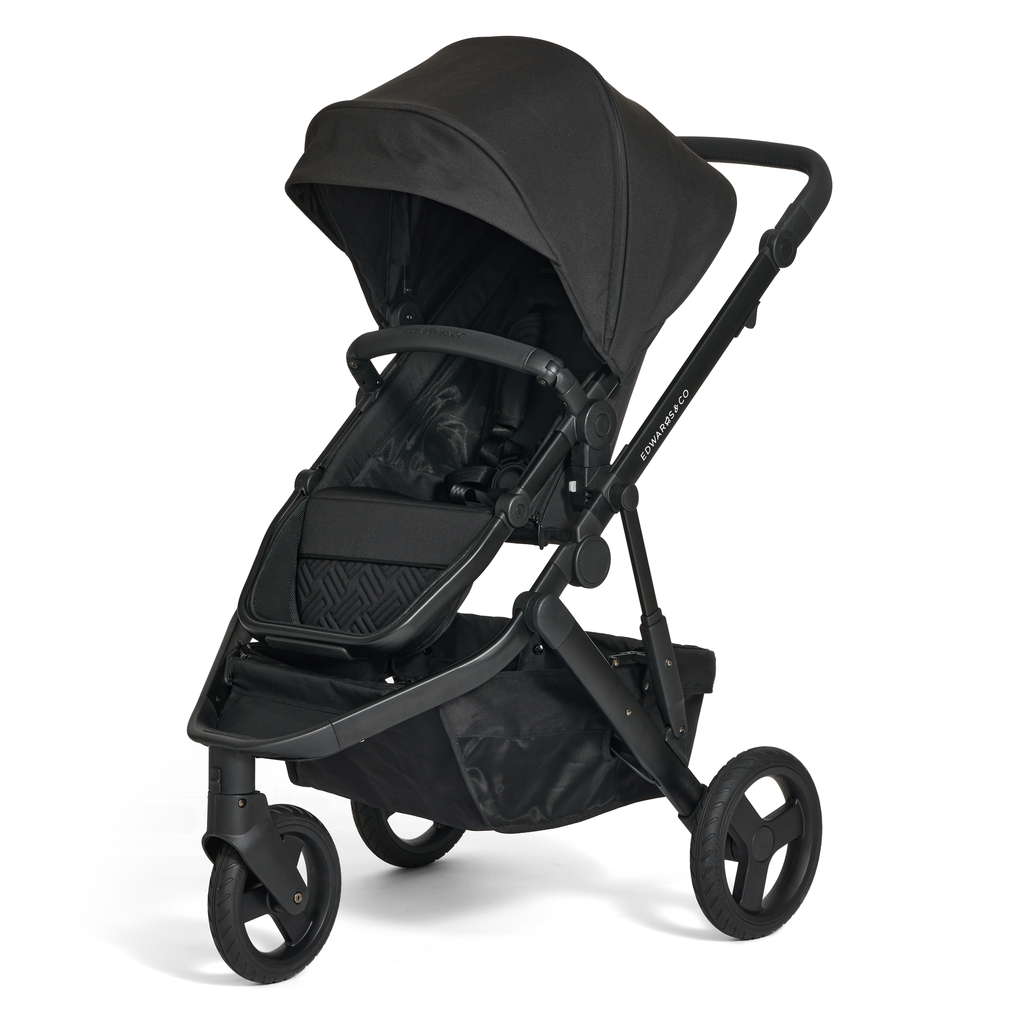Black Oscar Nu stroller on a white background