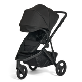 Black Luxe Oscar Nu pram with extended canopy