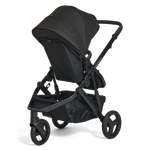 Black Luxe Oscar Nu stroller on a white background