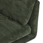 Folded green Rylee Recliner on a white background