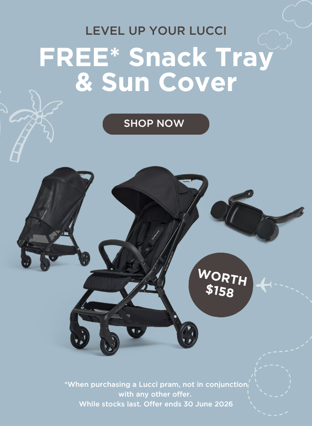 Buy Lucci and get free Snack Tray & Sun Cover promo