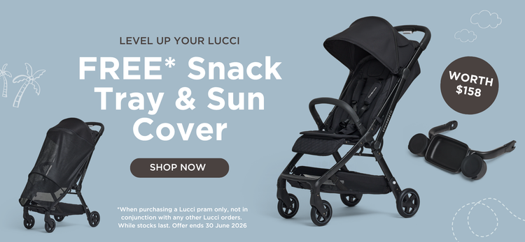 Buy Lucci and get free Snack Tray & Sun Cover promo