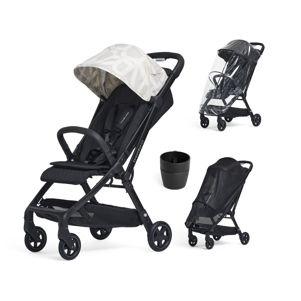 Arctic colour Lucci Pram on a white background