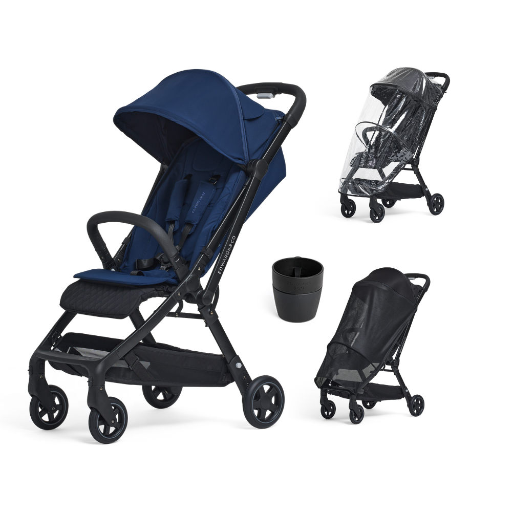 Lucci Pram Bundle Midnight Blue colour on a white background