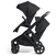 Olive double pram - black luxe colour