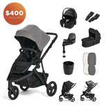 Oscar Nu Essentials Maxi Cosi bundle on a white background with $400 voucher