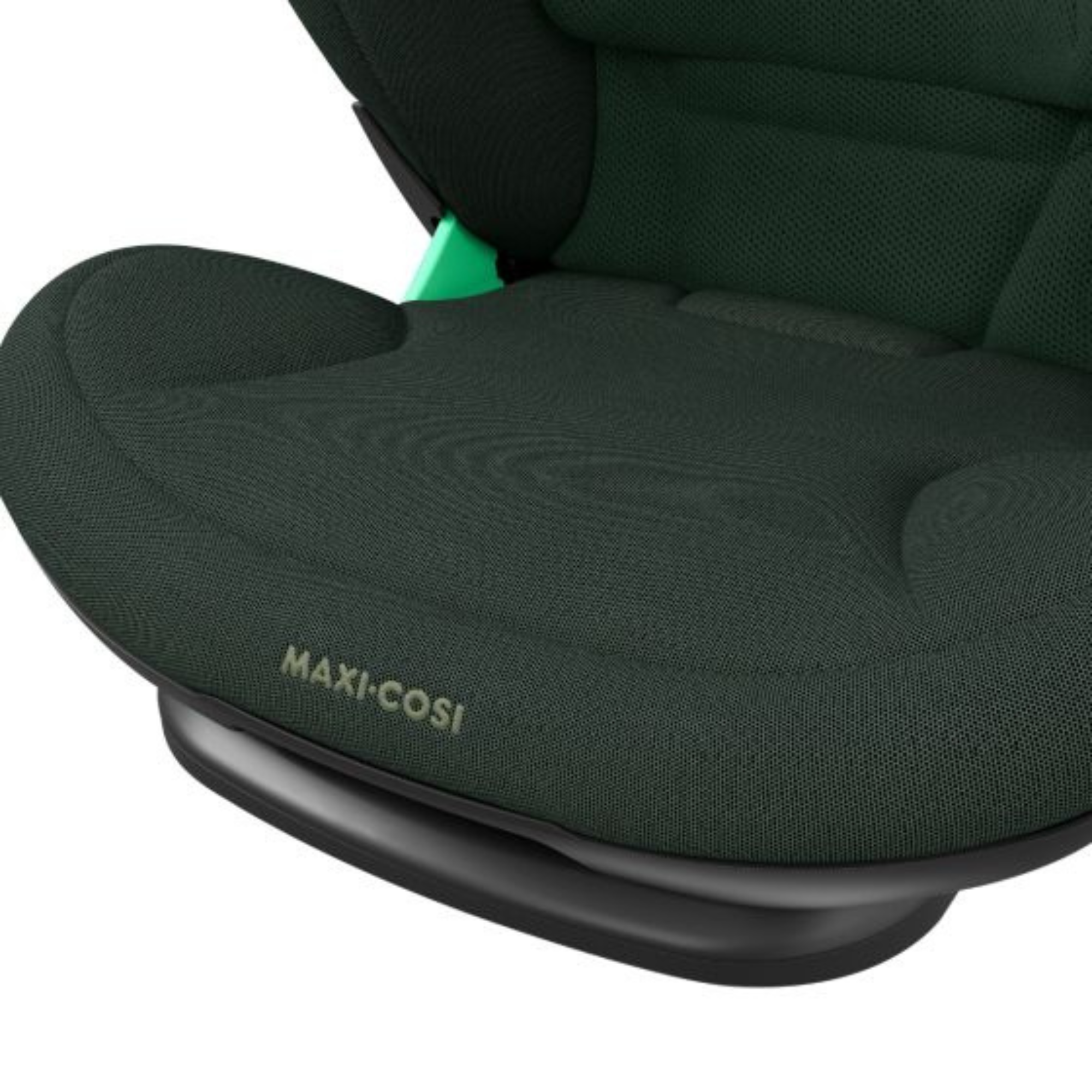 Maxi-Cosi RodiFix Pro² i-Size in green colour cushion car seat on a white background