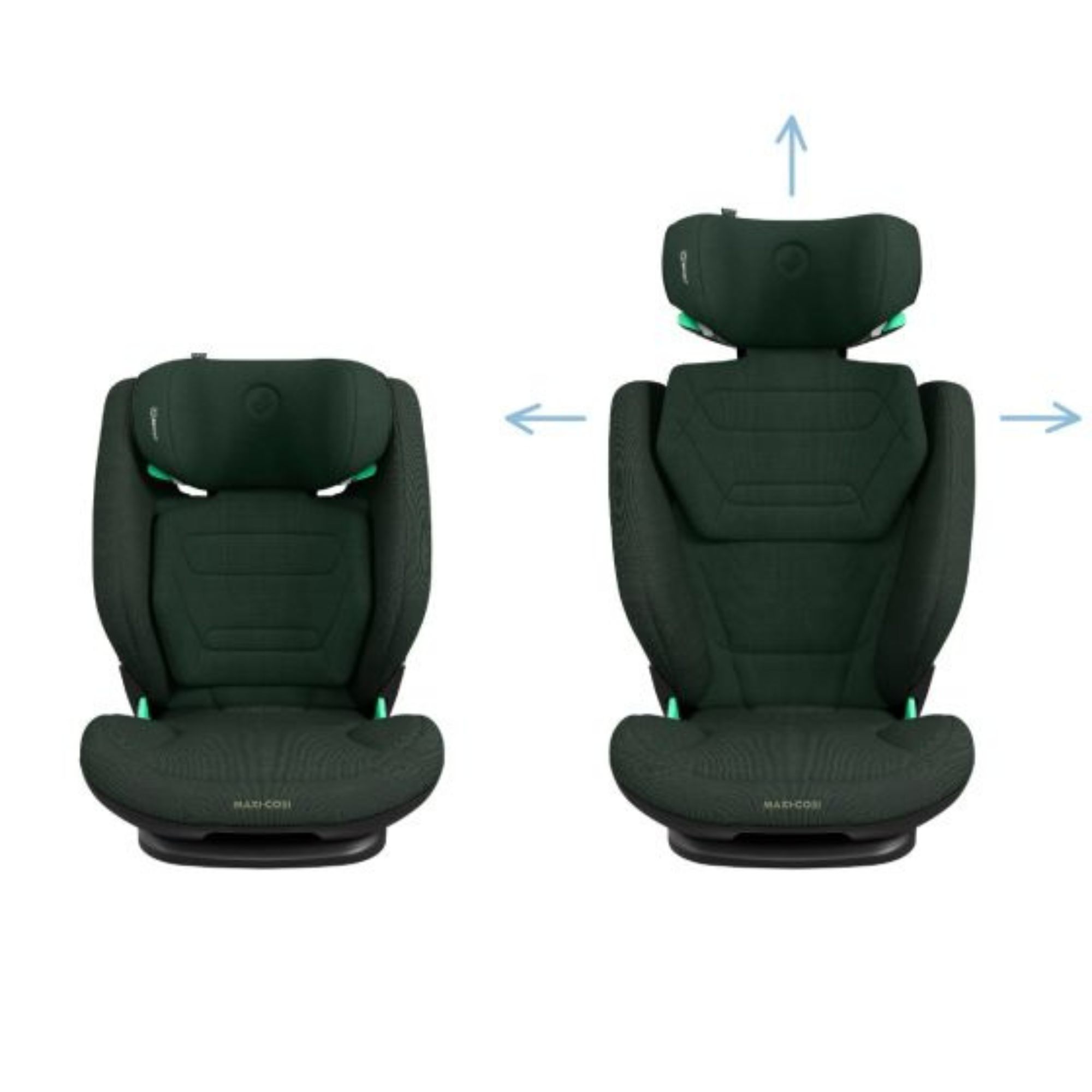 Maxi-Cosi RodiFix Pro² i-Size Green colour on a white background