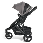 Slate Oscar Nu pram on a white background with canopy