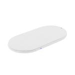 SnüzBaskit mattress with a smooth fabric cover, shown from an elevated angle on a solid white background.