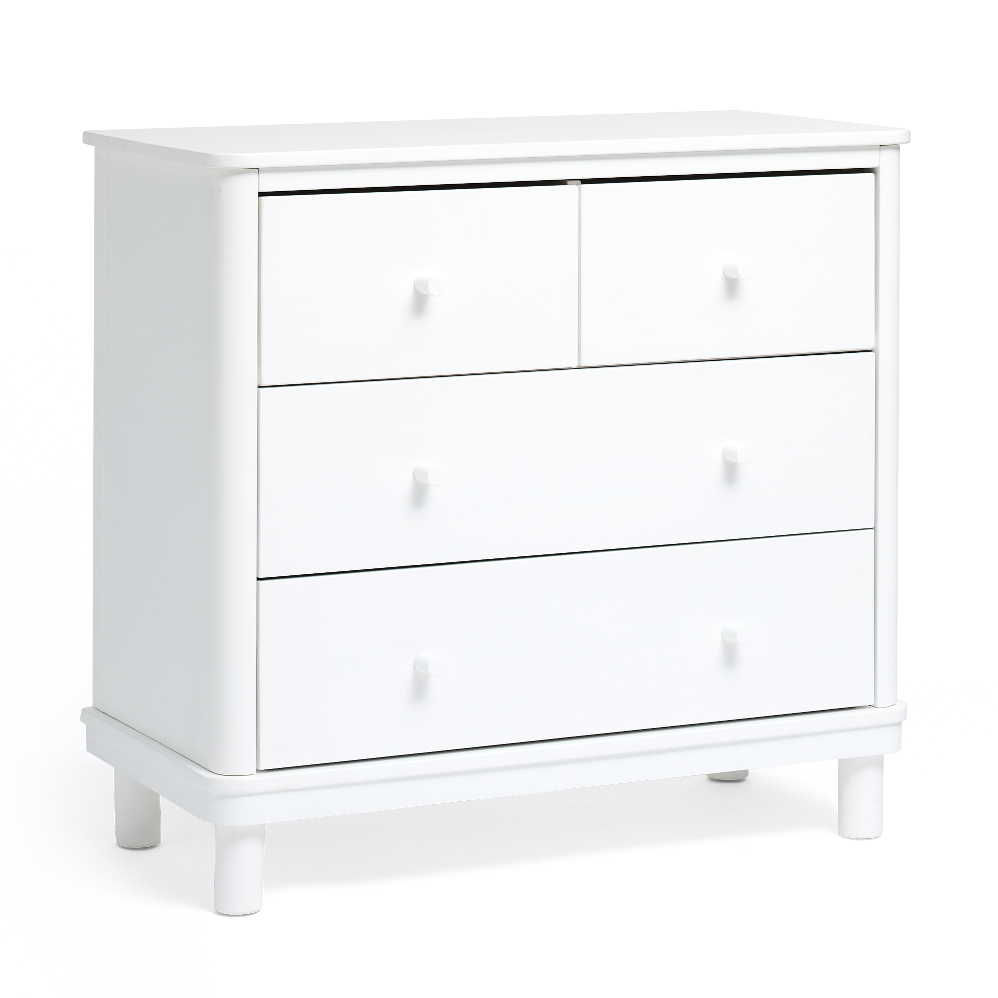 Florence Dresser with white legs on a side view