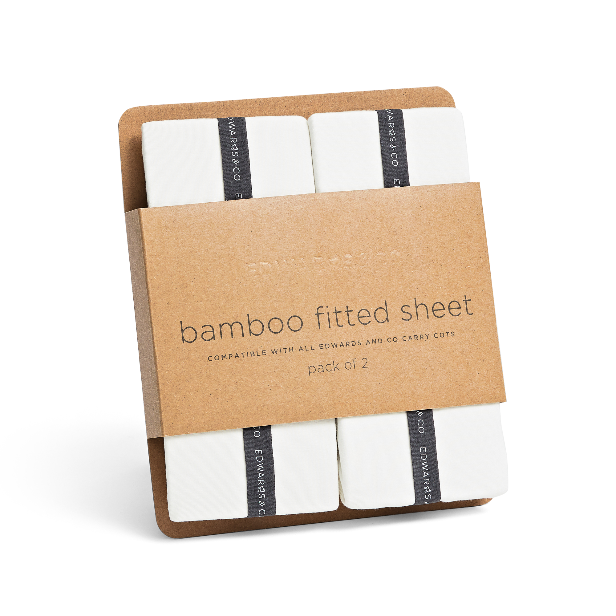 Edwards & Co bamboo Carry Cot fitted sheet with a smooth, secure fit.