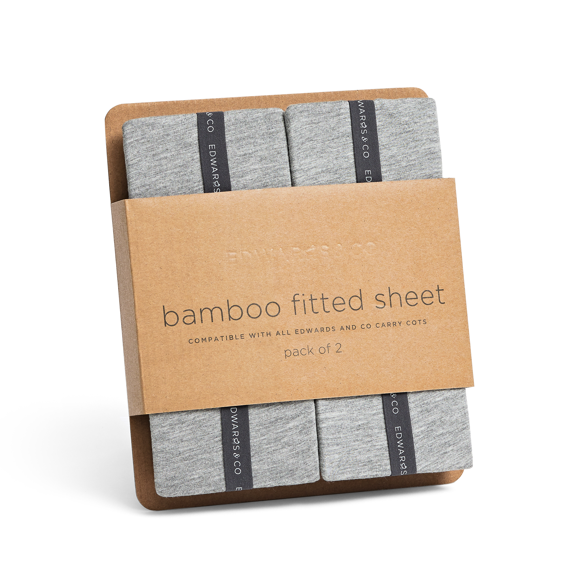 Premium bamboo fitted sheet for all Edwards & Co Carry Cots.