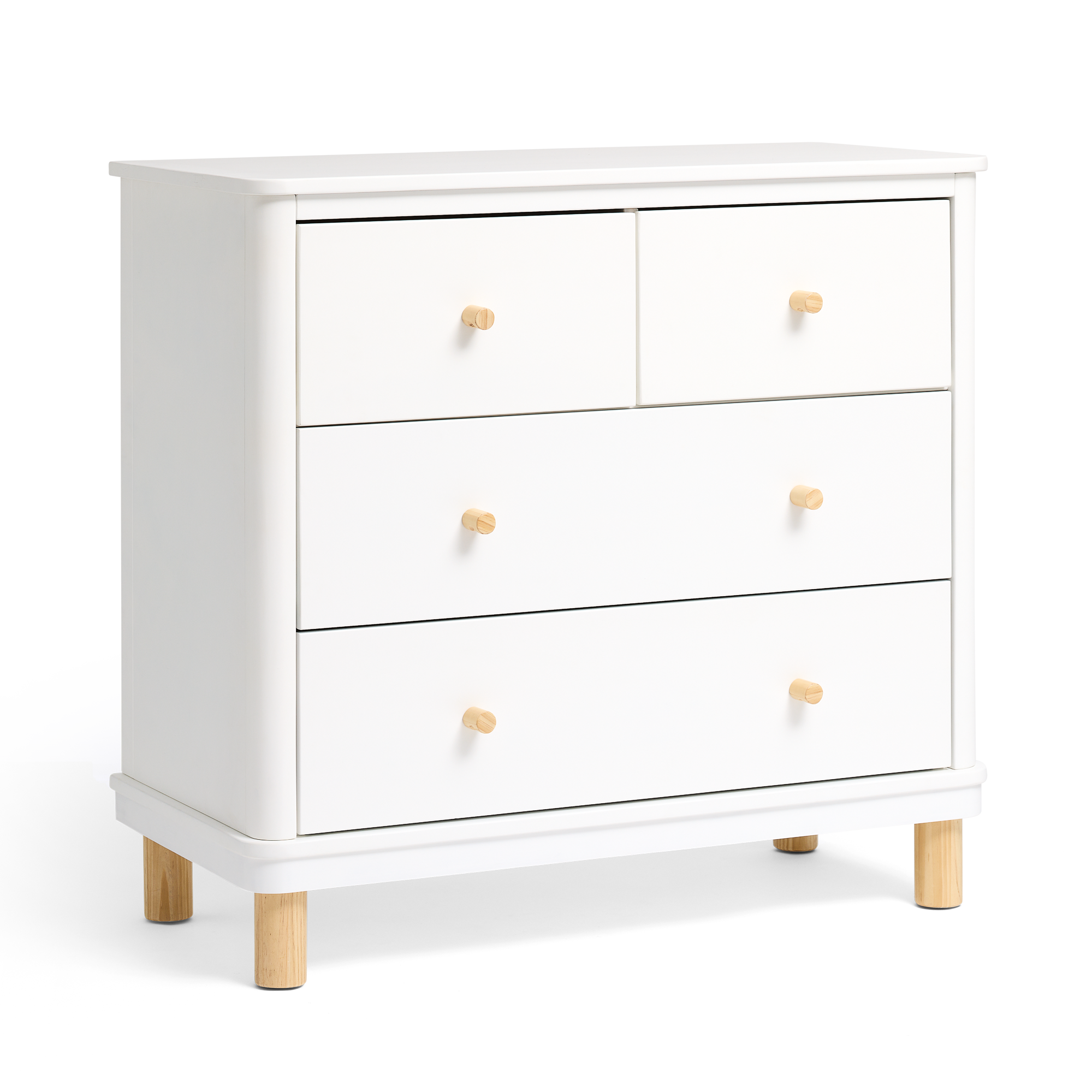 Florence Dresser with natural legs on a side front view