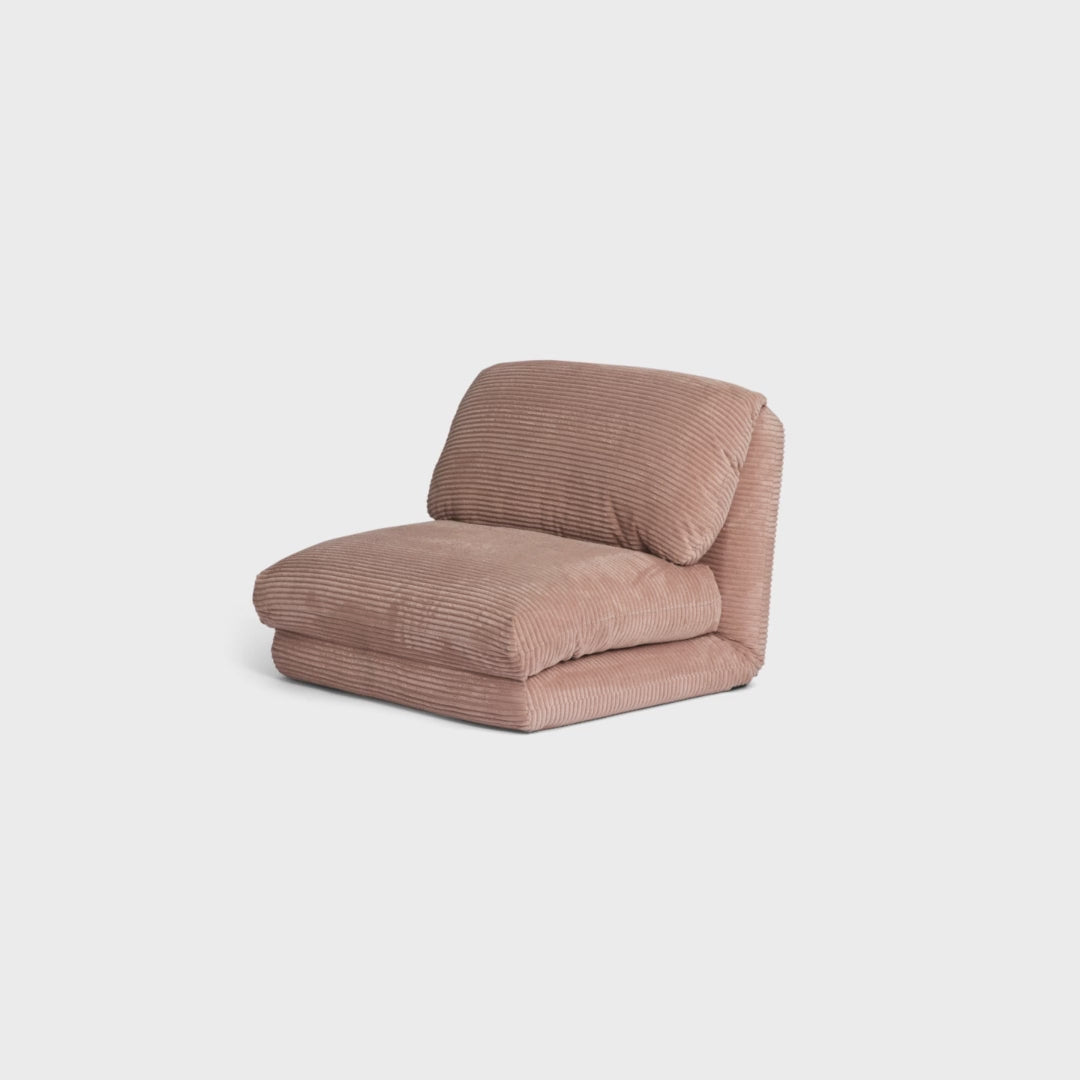 Blush Rylee Recliner video on a white background