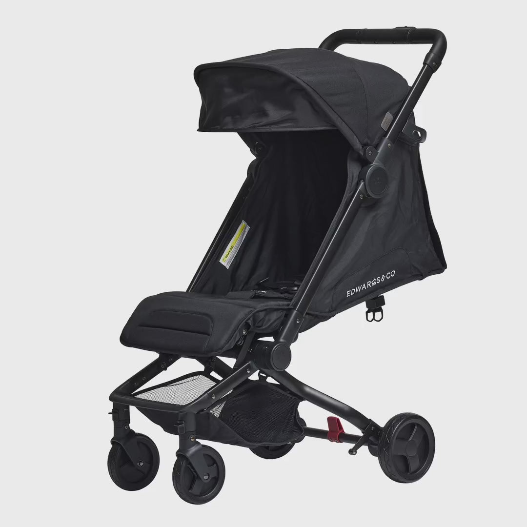 Otto Travel Pram in black 360 degrees 