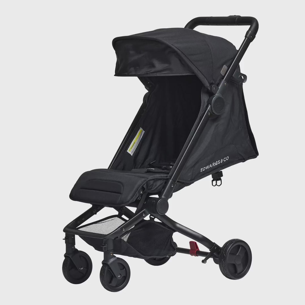 Otto Travel Pram in black 360 degrees 