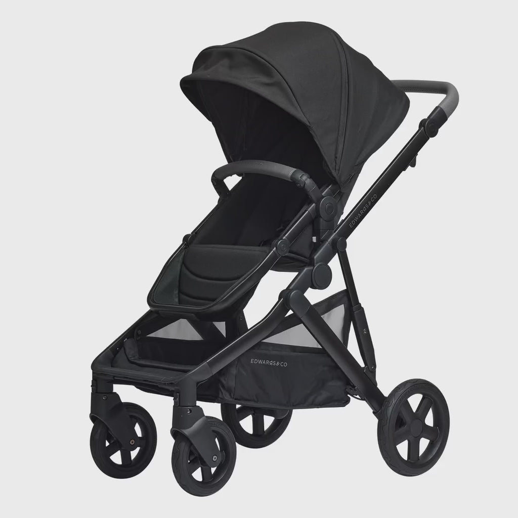 Cover short video of Olive Pram - Black Luxe